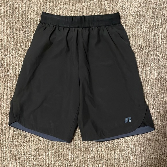 mens black small russell shorts. dri power 360 - Picture 1 of 10